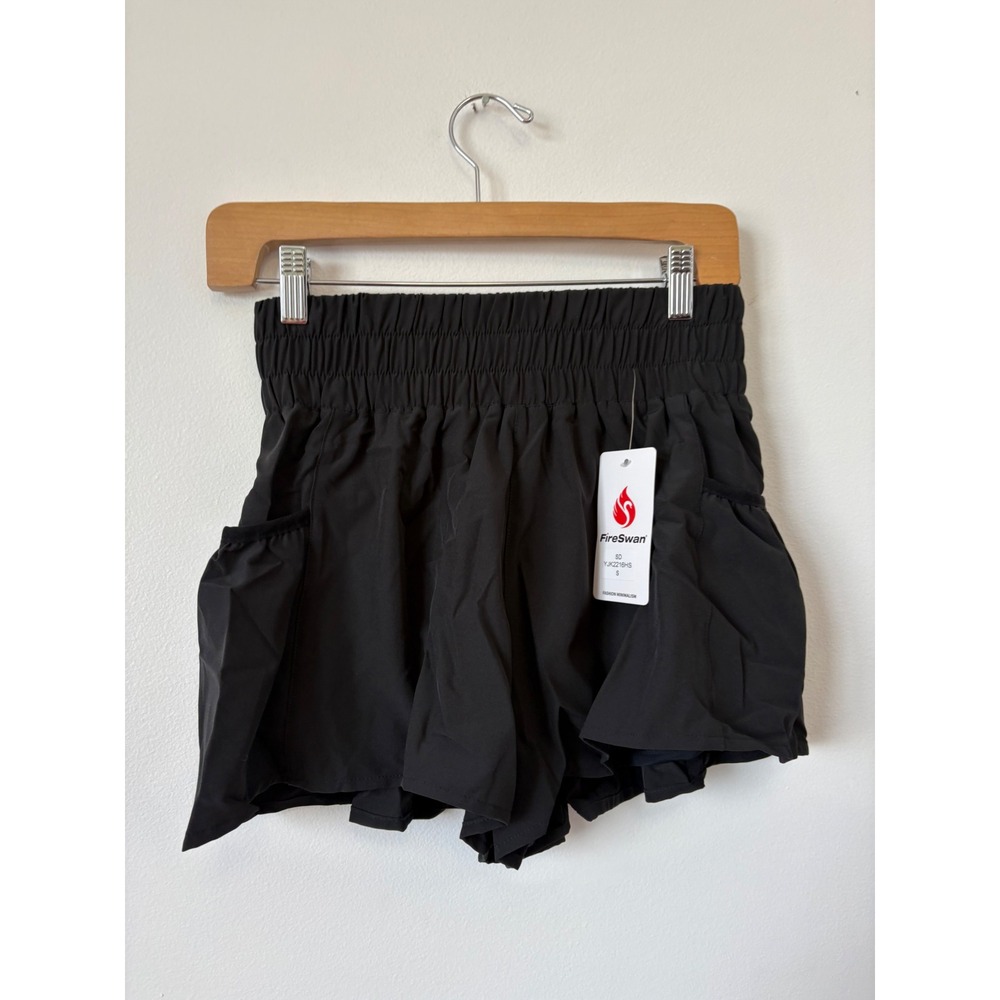 FireSwan High-Waisted Athletic Shorts – Black – Size Small – NWT - Picture 3 of 4